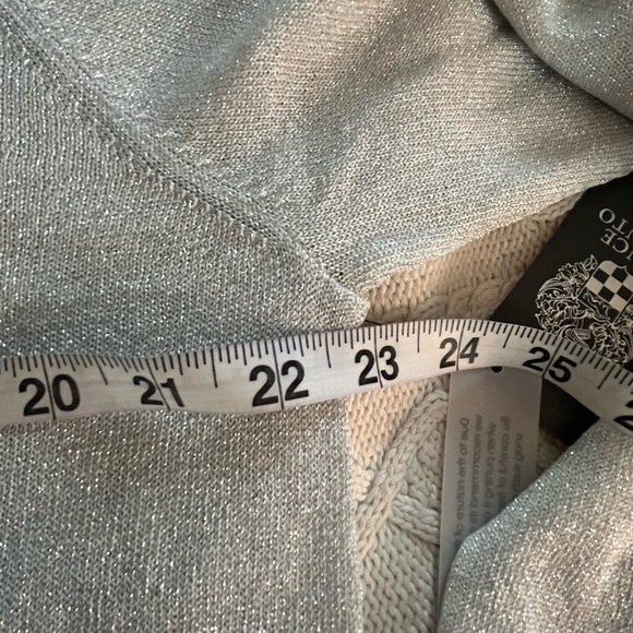 New! Vince Camuto Semi Sheer Sparkling Metallic long sleeve blouse Size XL - Picture 13 of 14